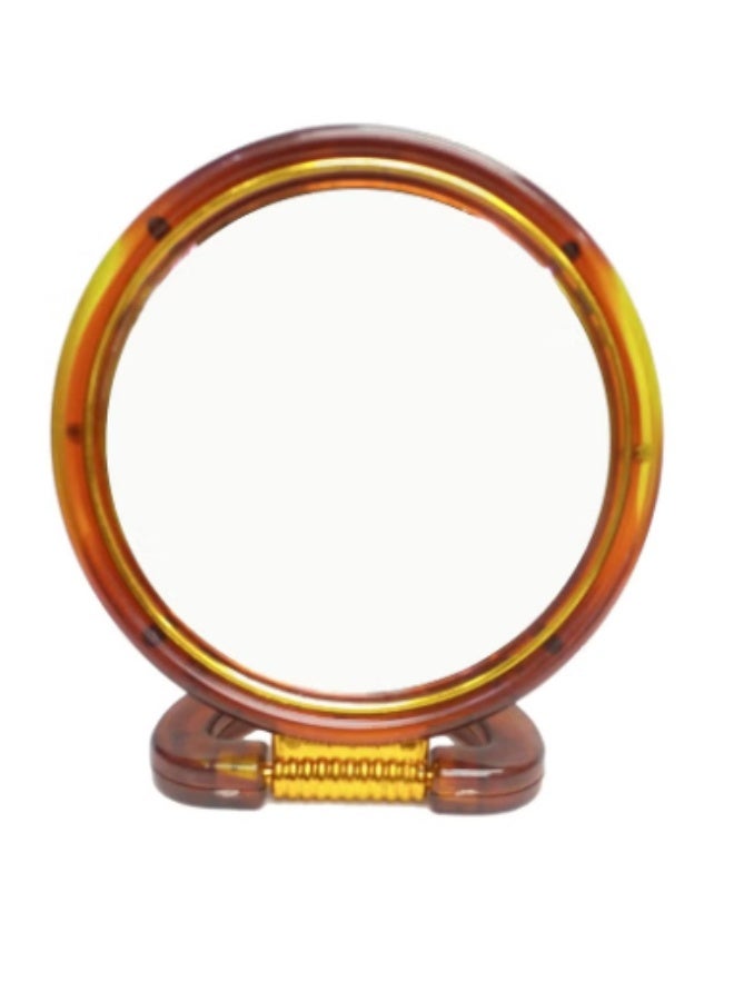 مرآة مكياج دائرية بقاعدة ثابتة، تصميم أنيق، –رفيقك المثالي للمكياج والعناية اليومية مرآة طاولة للتجميل والعناية الشخصية (18*11 سم) - Image 1